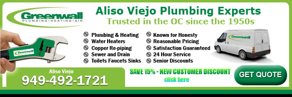 Greenwall Plumbing Aliso Viejo 949-492-1721